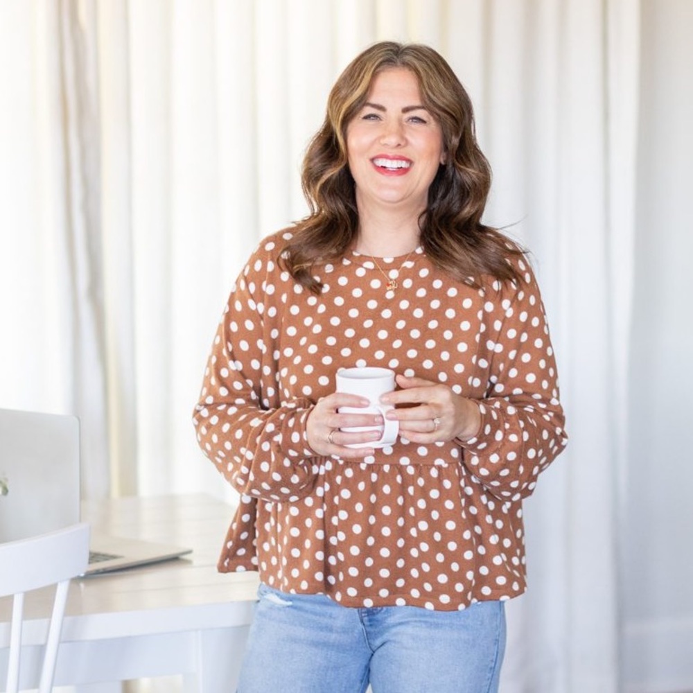 Joe Fresh x Jillian Harris Polkadot Peplum Top